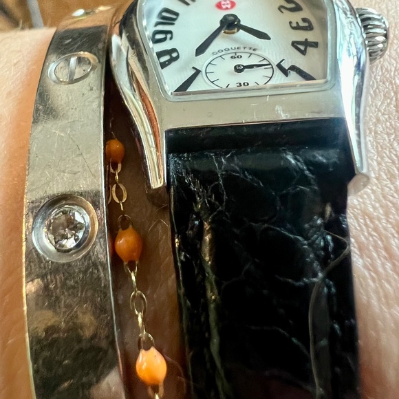 Michele Watch Silver Coquette